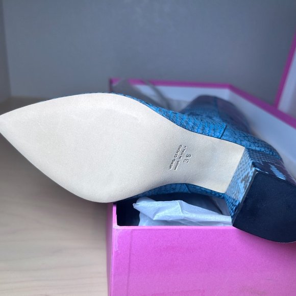 Paris Hilton Paris Texas Blue Python Boots Sz 36 Sz 6 US New with Box - Picture 3 of 7